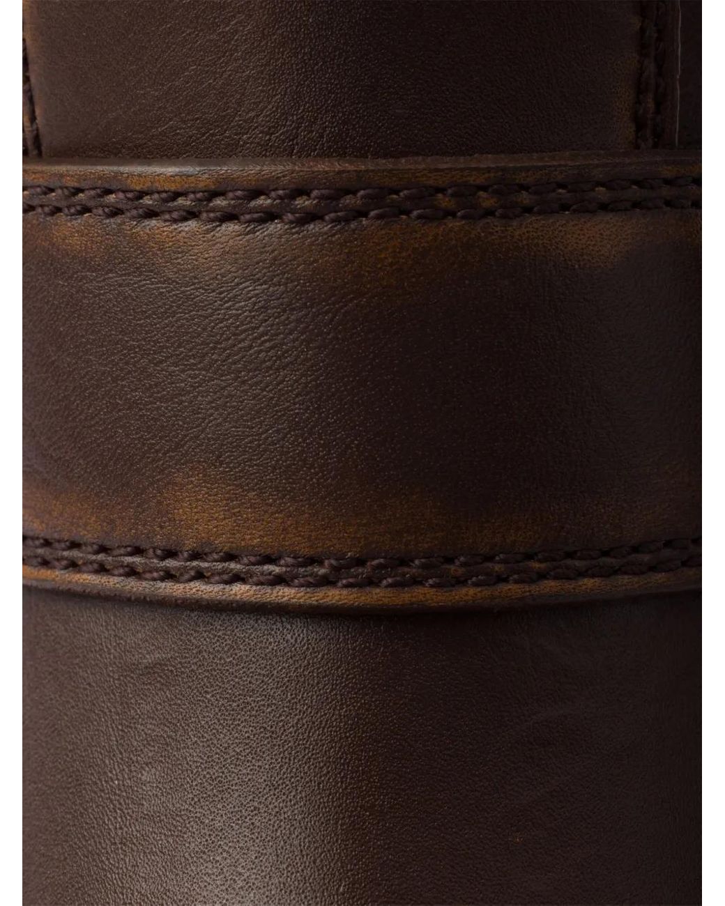 Prada Brown Stiefeletten Aus Leder, Damen, Größe