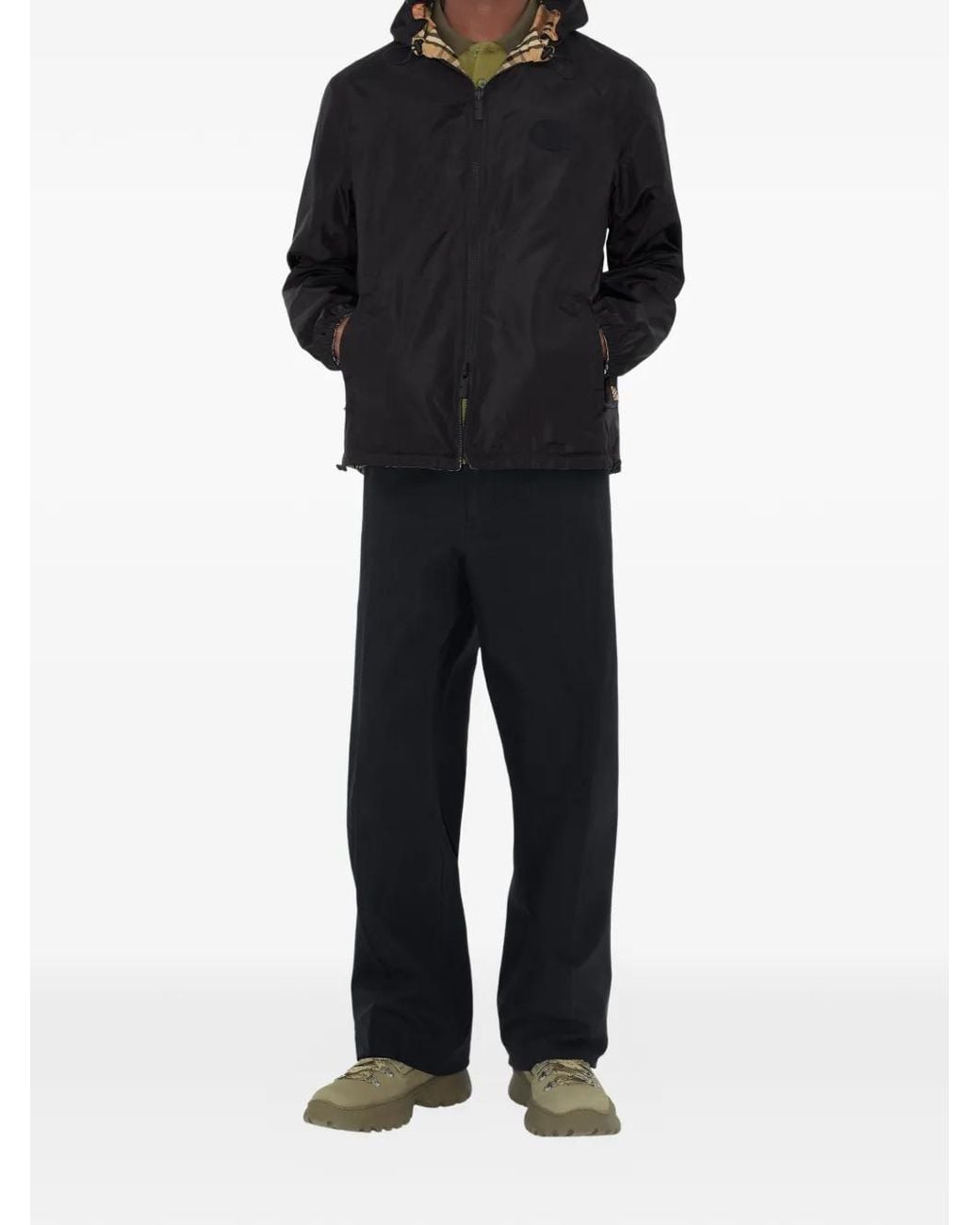 Burberry Natural Reversible Check Hooded Jacket for men