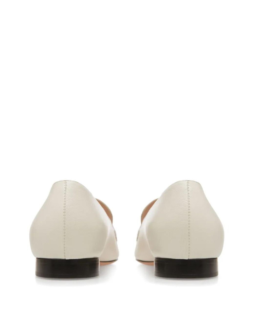 Bally White O'Brien Goat Grained Loafers