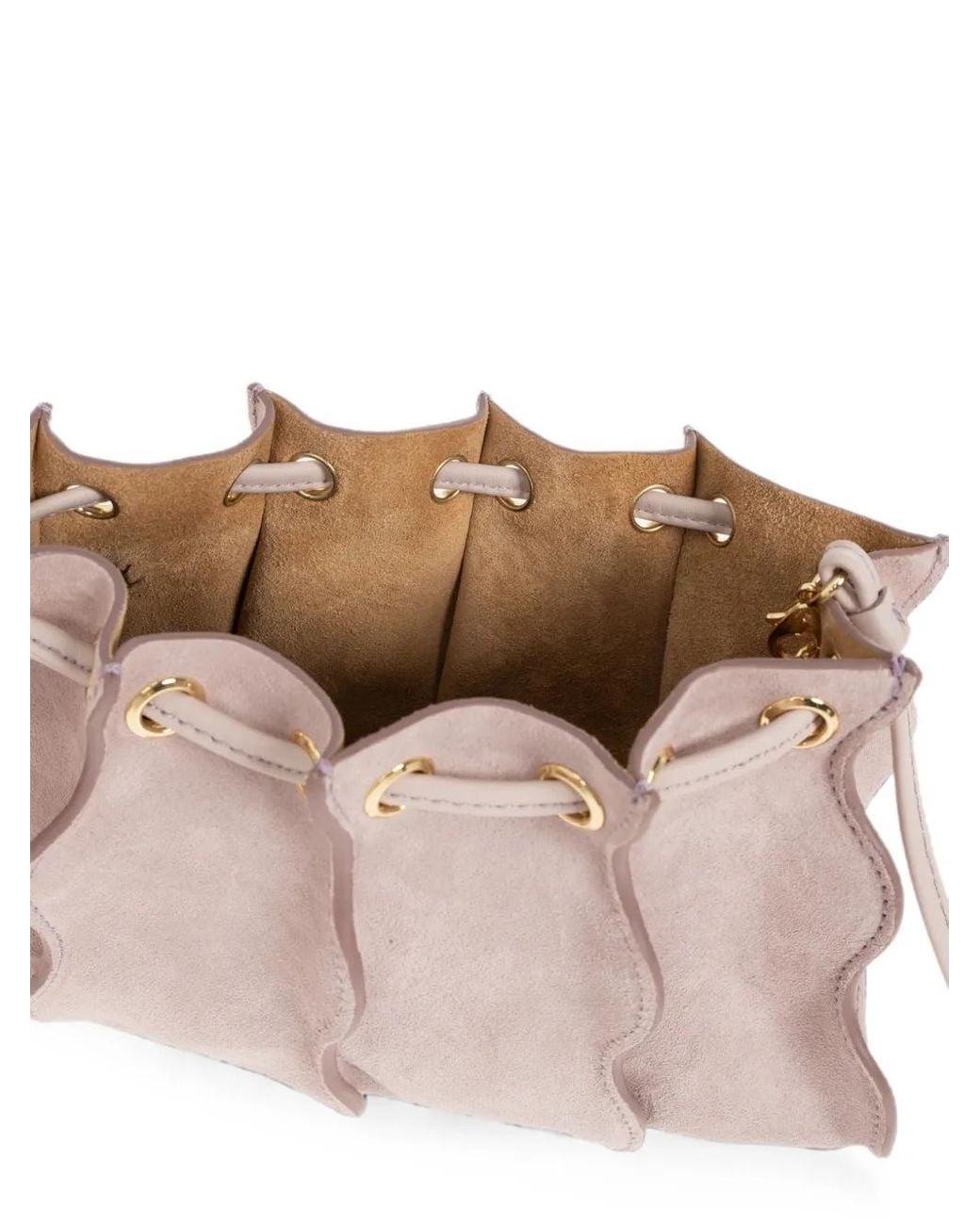 Ulla Johnson Pink Small Adria Wavy Bucket Bag