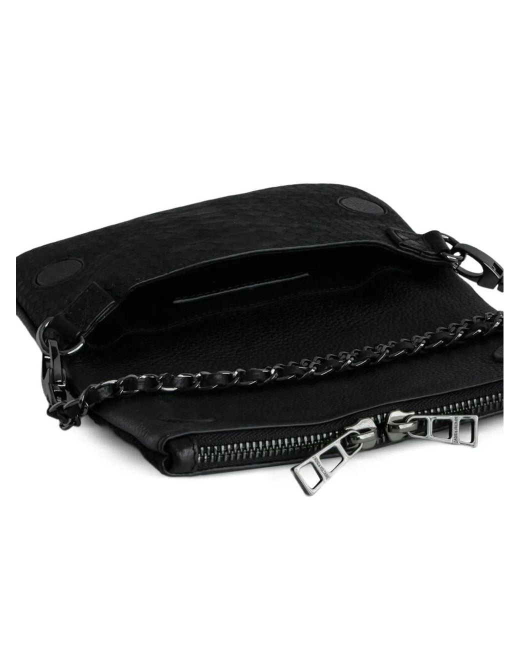 Zadig & Voltaire Black Mini Soft Savage Rock Clutch
