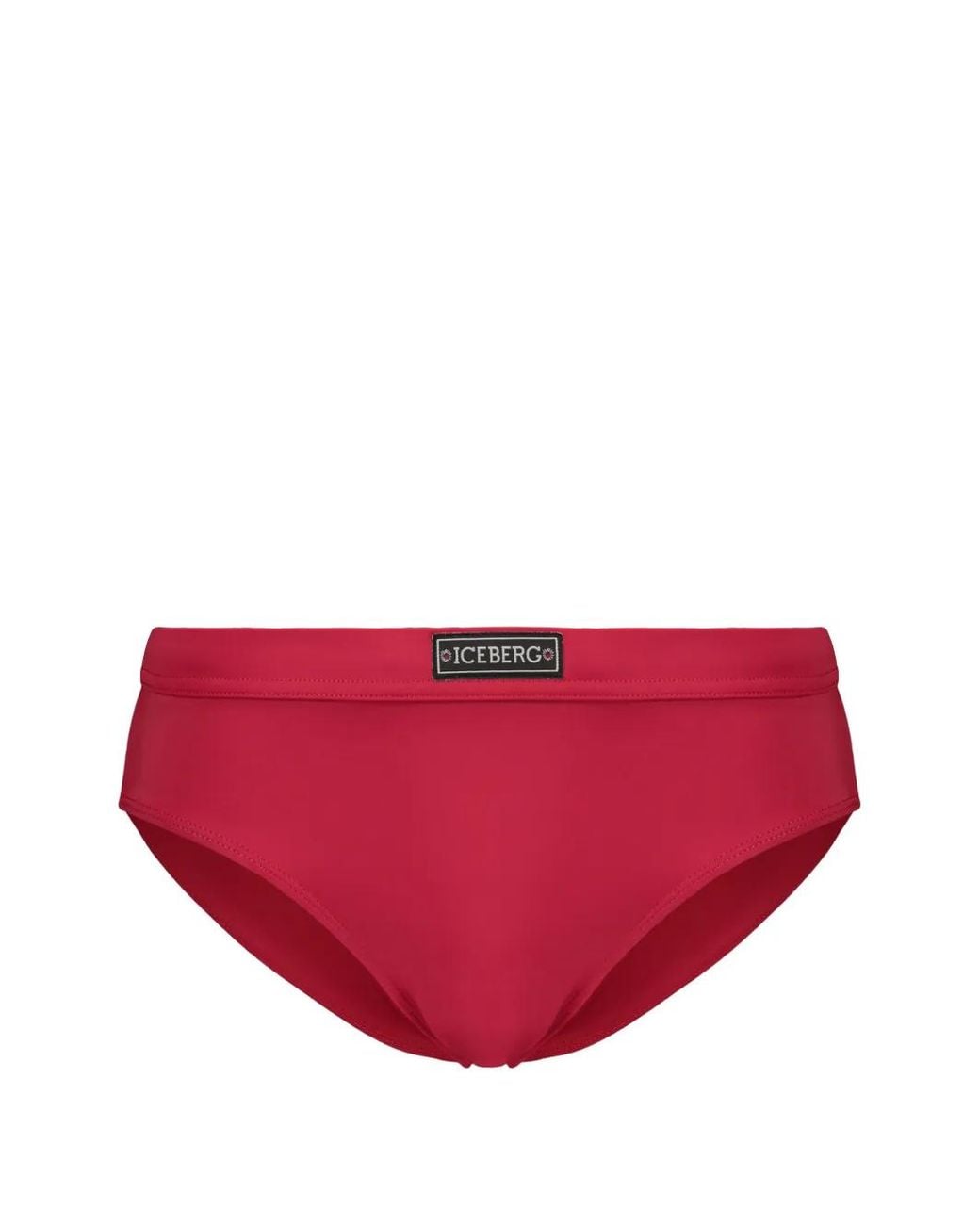 Iceberg Badehose Mit Logo-Patch in Red für Herren