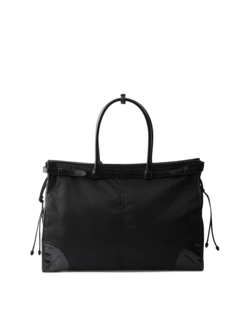 Prada Black Bonnie Re-Nylon And Leather Tote Bag for men