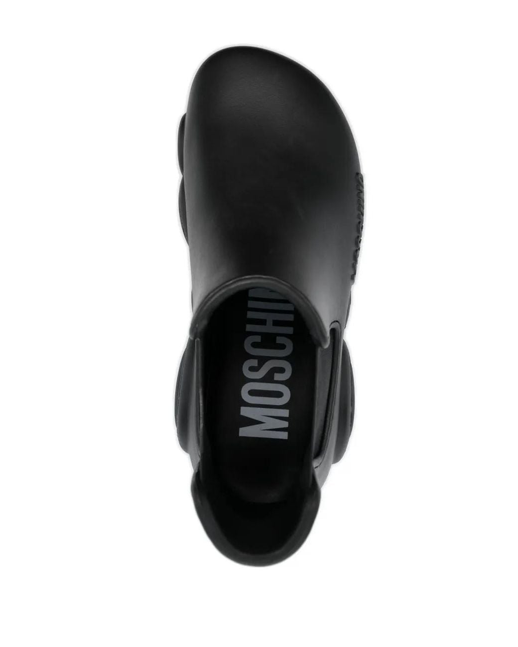 Moschino Black Gummy 40Mm Logo-Embossed Ankle Boots
