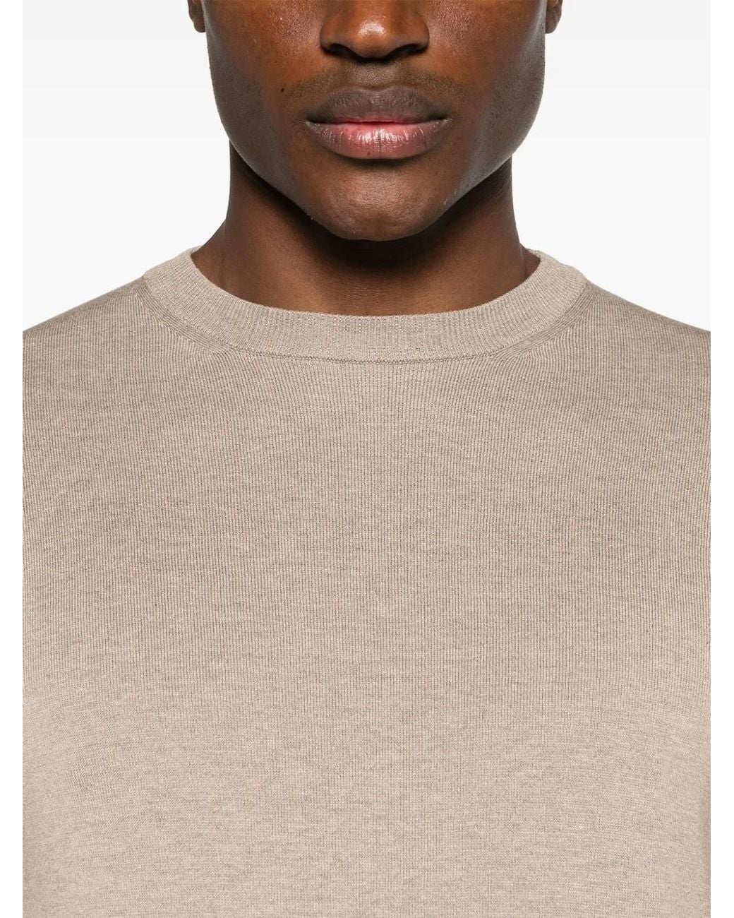 Ballantyne Natural Crew-Neck Fine-Knit Jumper for men