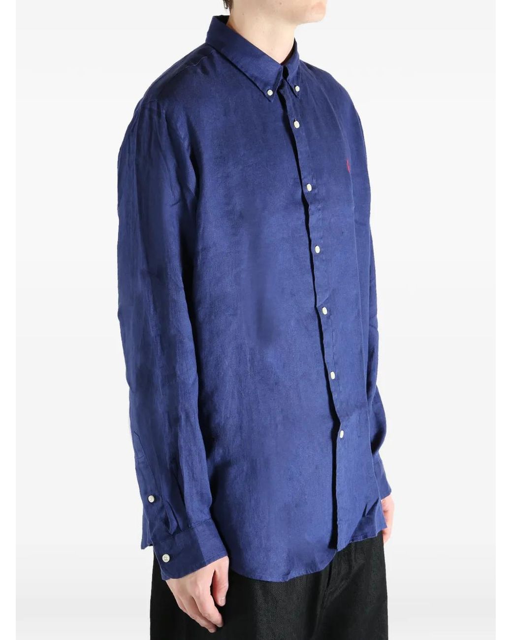 Polo Ralph Lauren Long-Sleeve Cotton Shirt in Blue for Men | Lyst