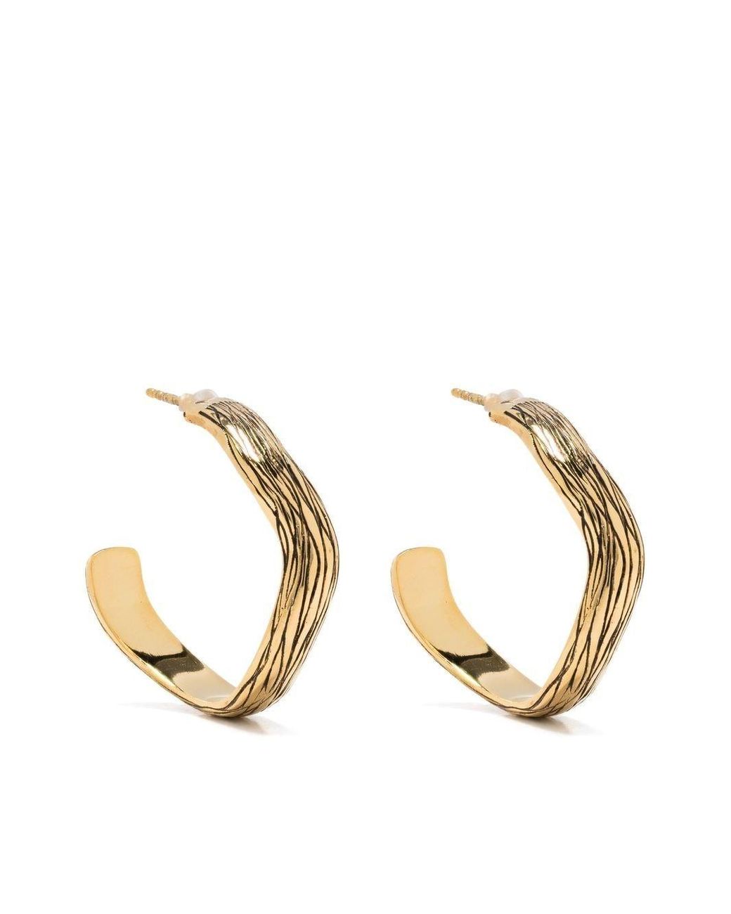 Aurelie Bidermann Yada Hoop Earrings in Metallic | Lyst