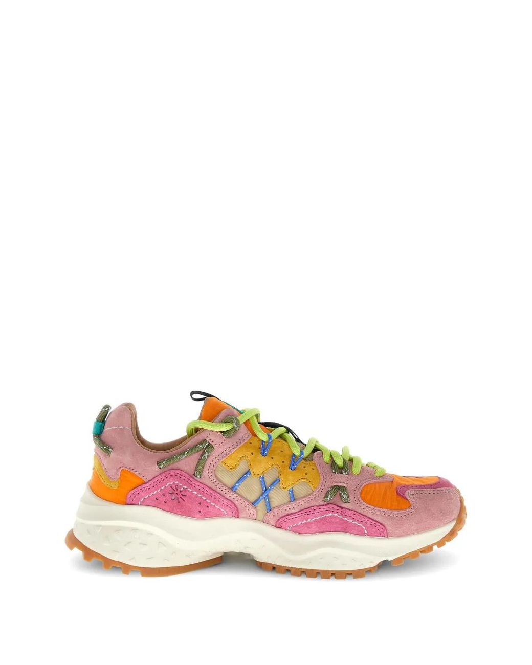 Flower Mountain Pink Nubuck Leather Sneakers