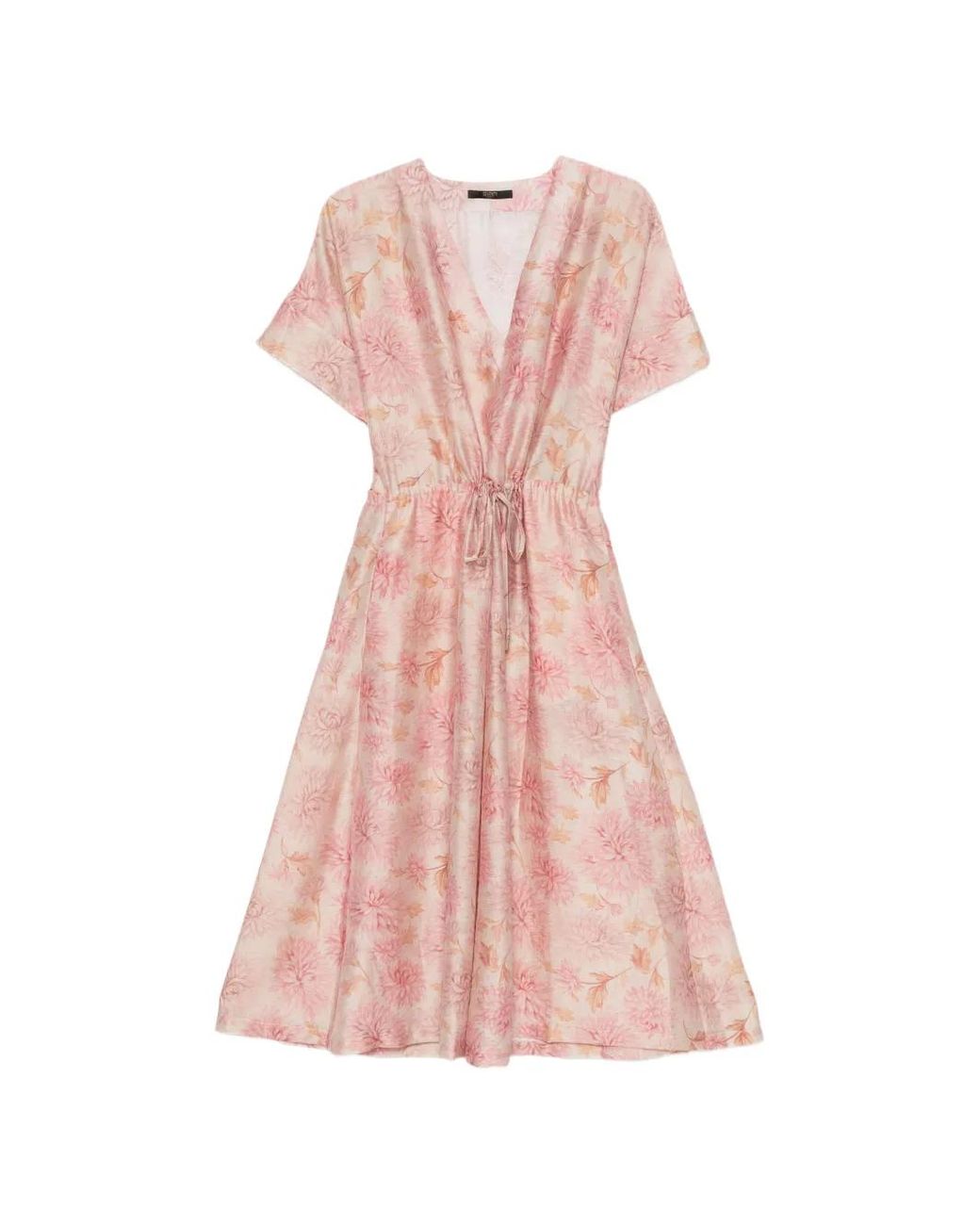 Seventy Pink Floral-Pattern Midi Dress