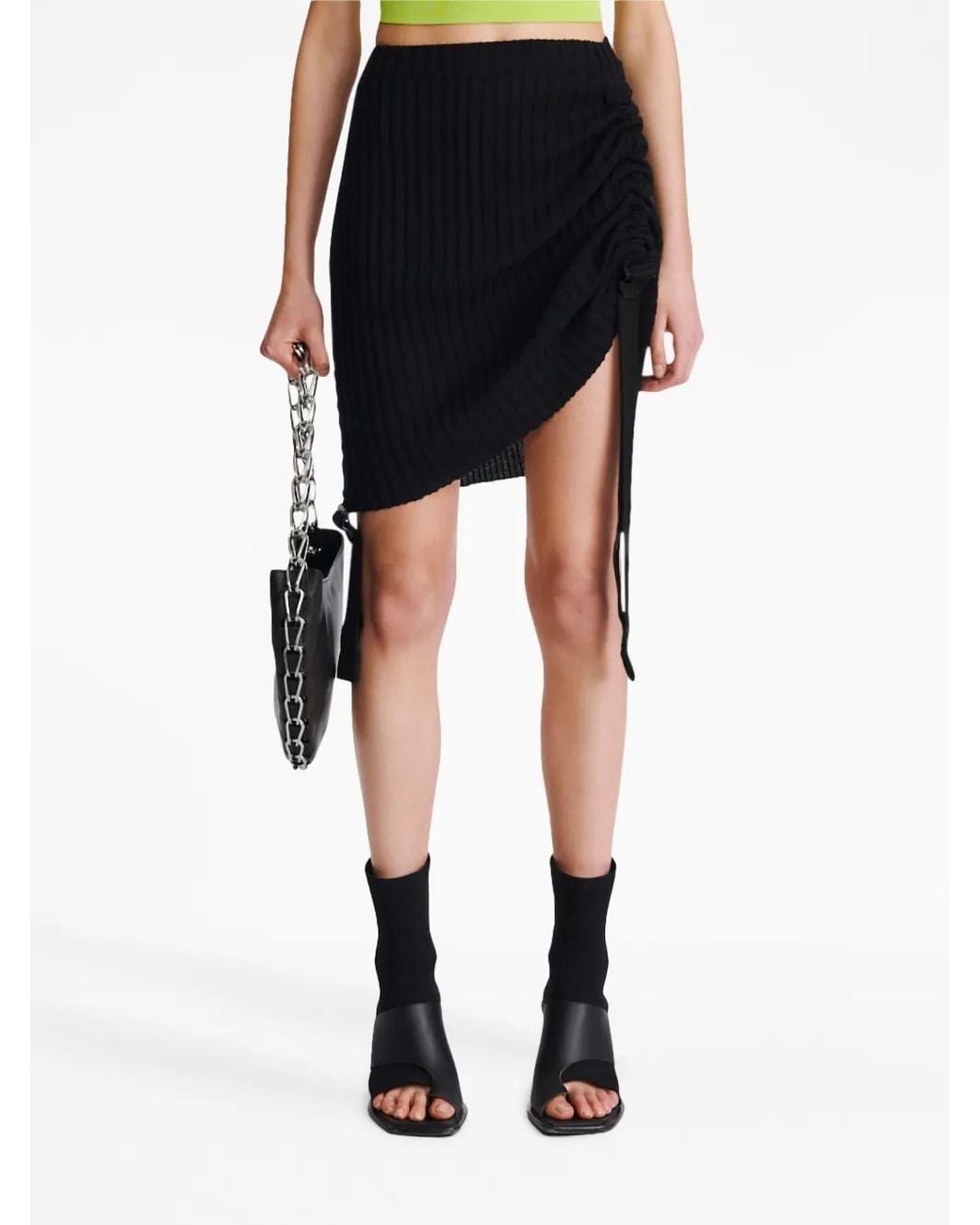 Dion Lee Ribgebreide Mini-Rok in het Black