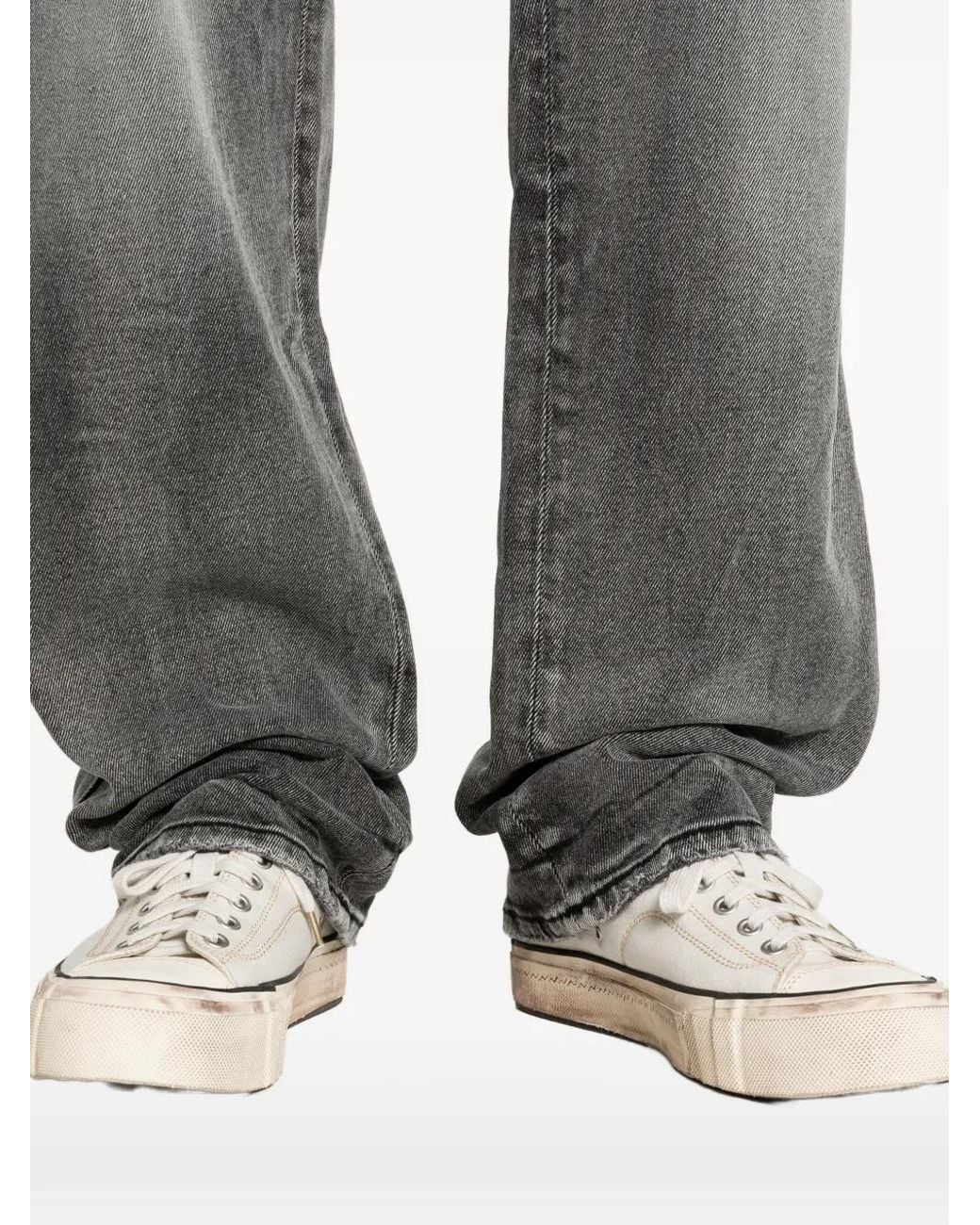 NUMERIS Gray Logo-Patch Jeans for men