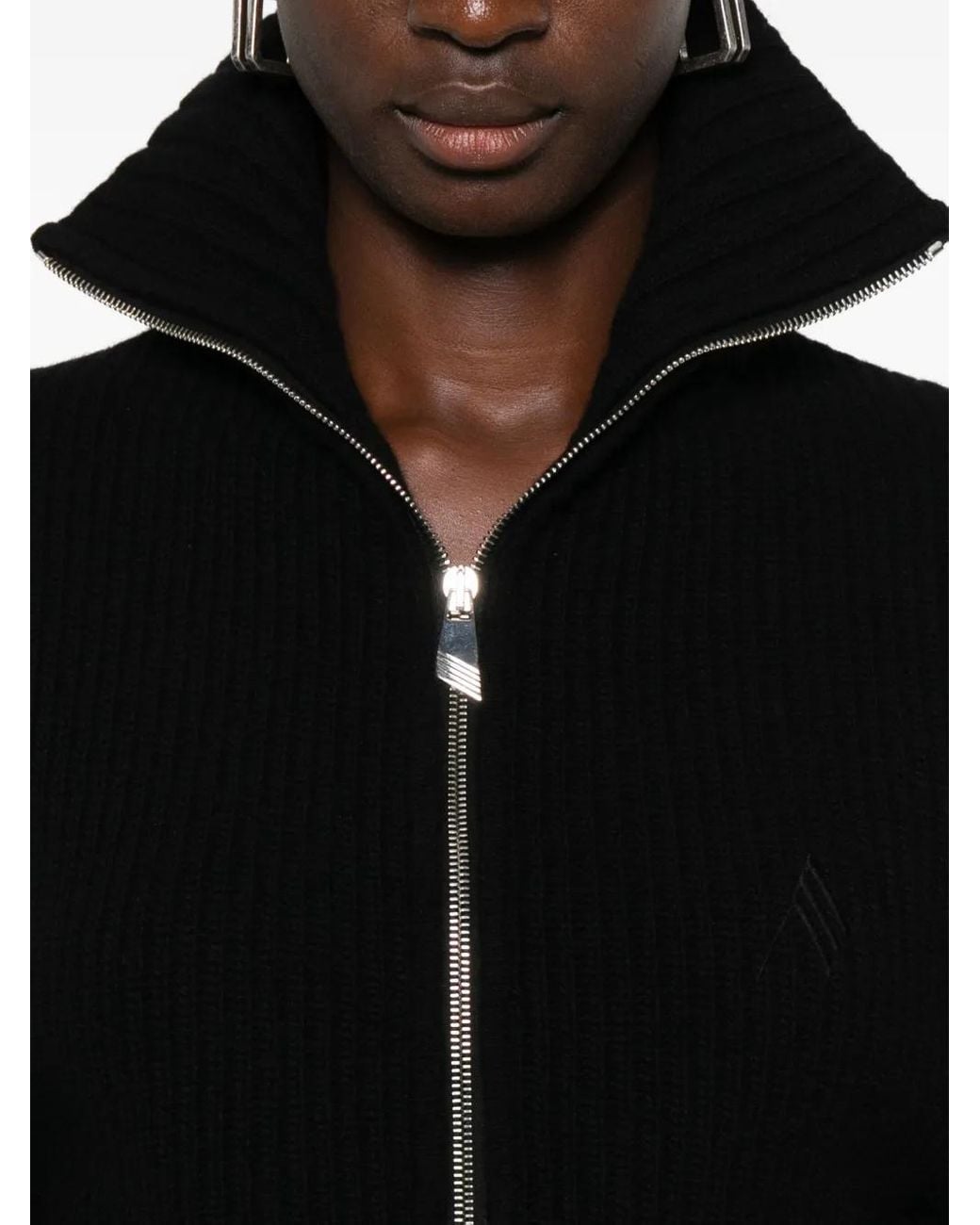 The Attico Black Cropped Cardigan