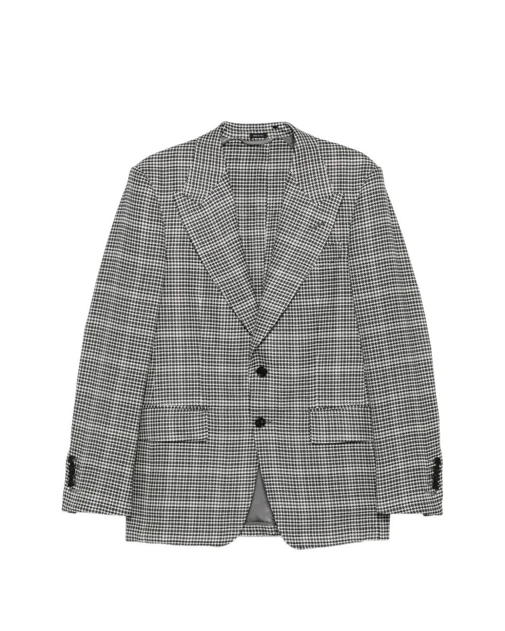 Tom Ford Gray Irregular Damier Shelton Jacket for men