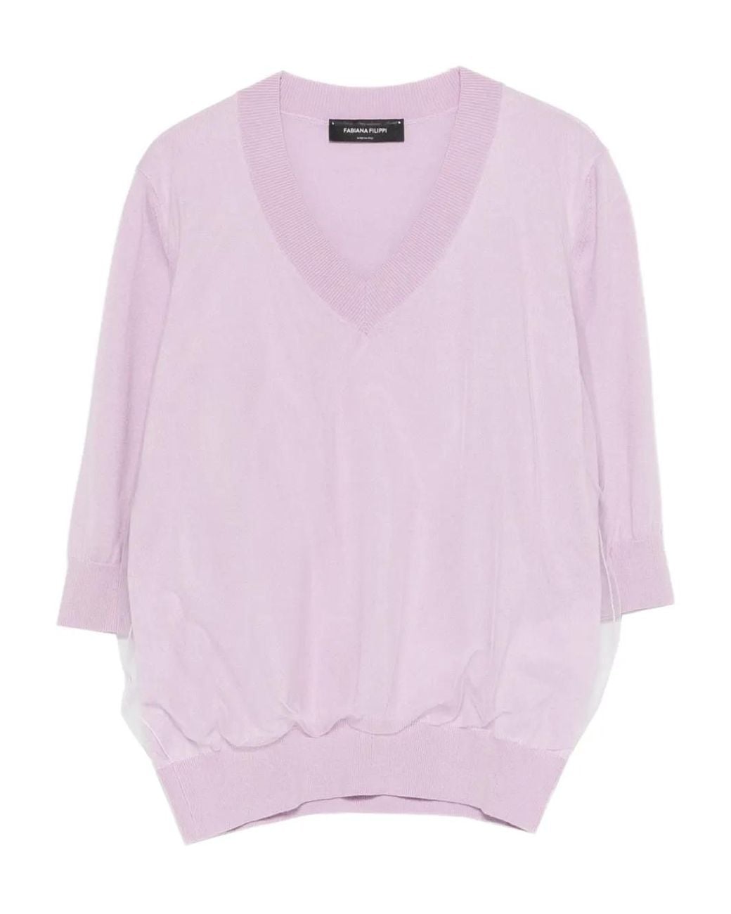 Fabiana Filippi Pink V-Neck Top