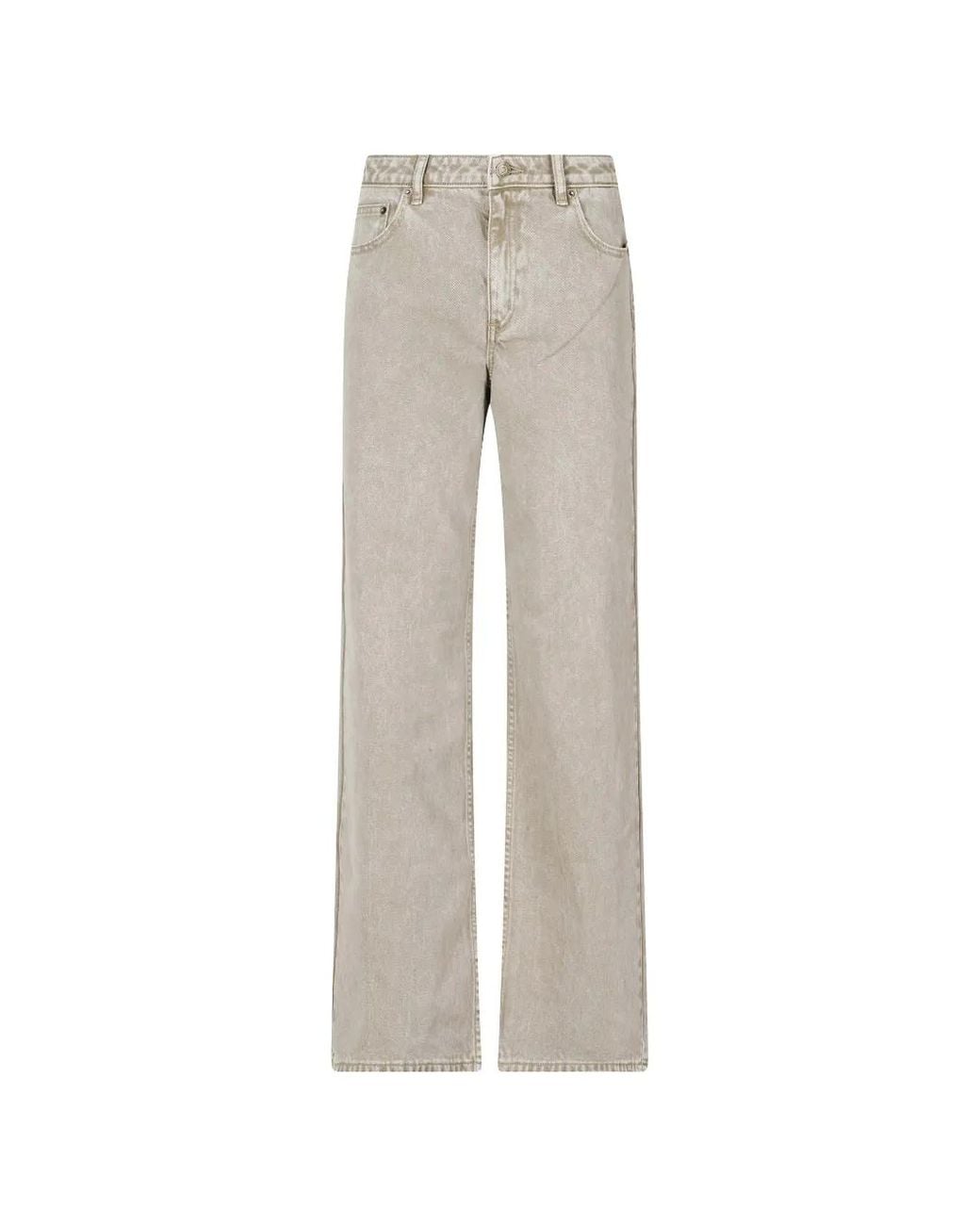 MICHAEL Michael Kors Gray Acid-Wash Wide-Leg Jeans