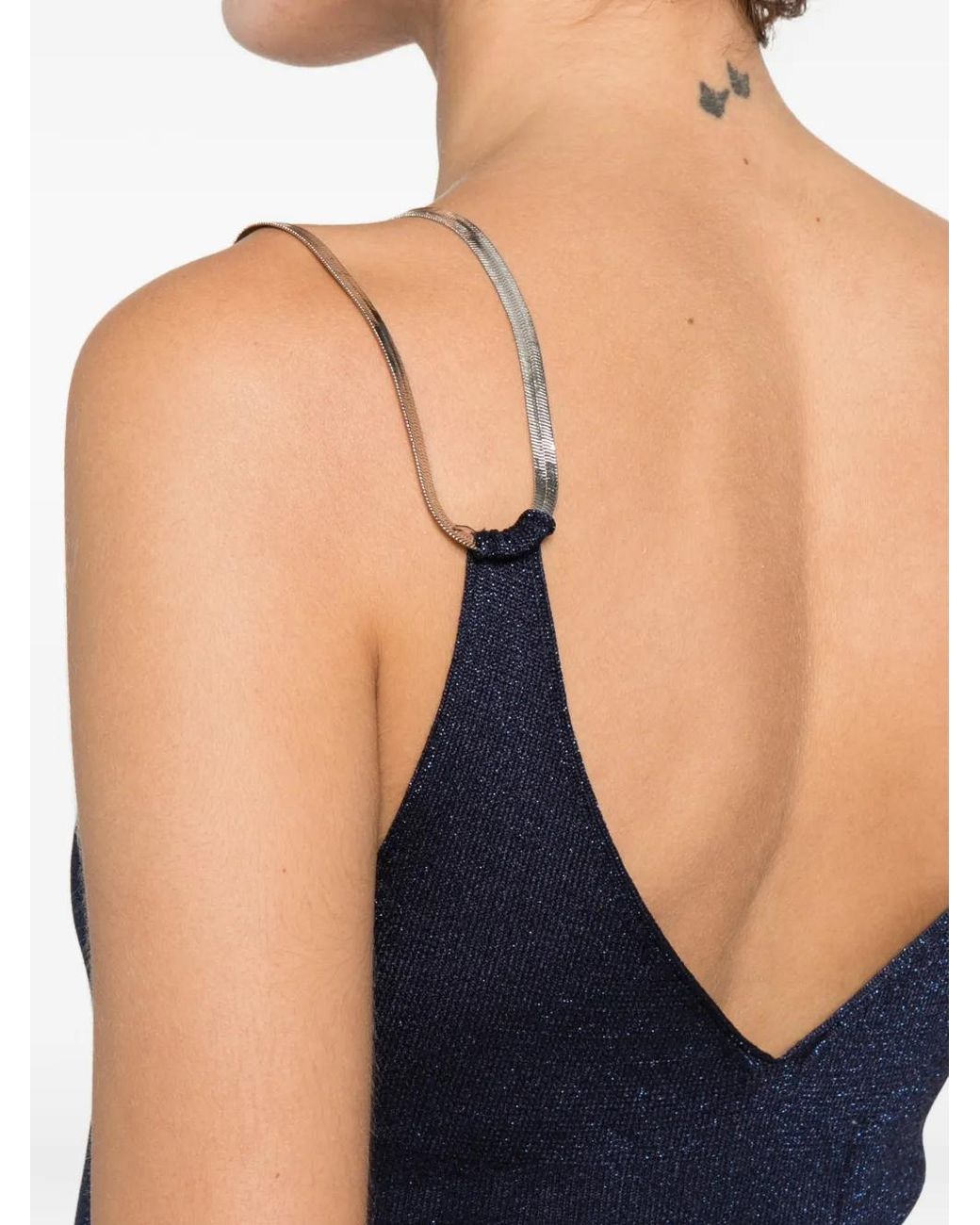 Circus Hotel Blue V-Neck Top