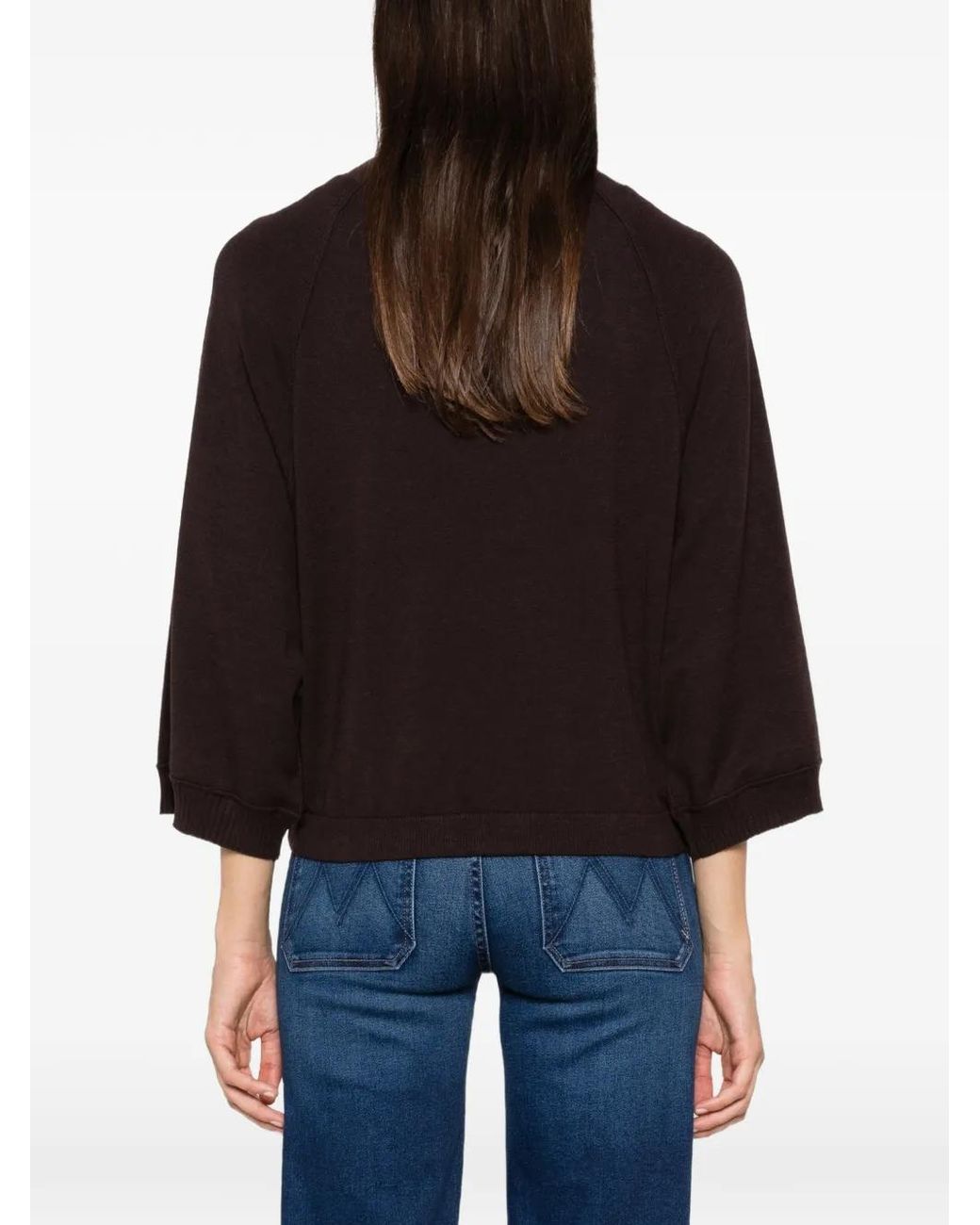 Twinset Black Raglan-Sleeve Sweater