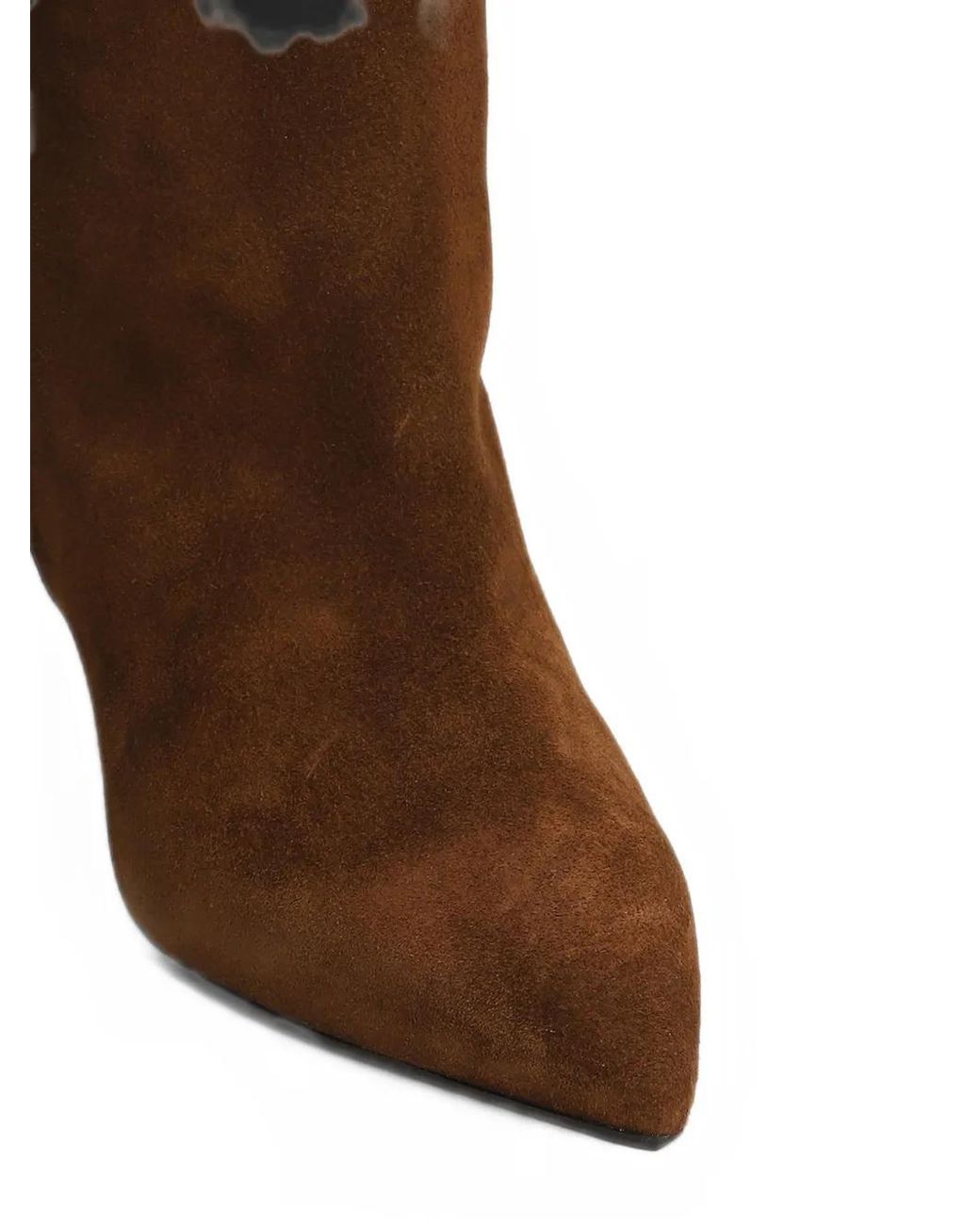 Anna F. Brown Pointed-Toe Suede Boots