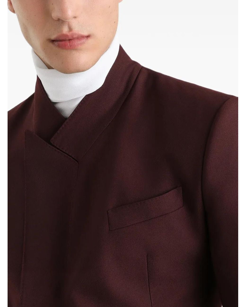Dolce & Gabbana Purple Sicilia Double-Breasted Wool Gabardine Jacket for men