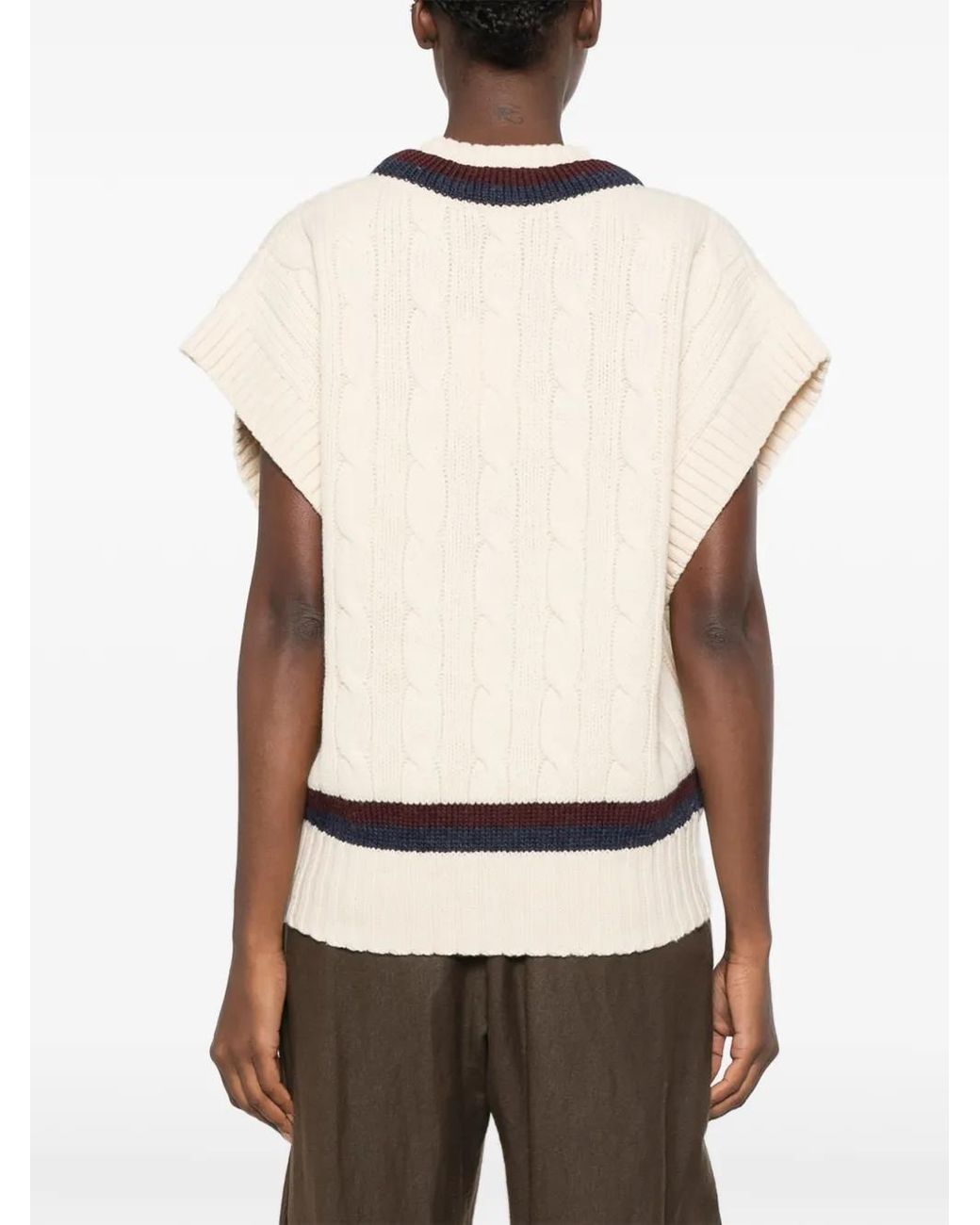Zimmermann Natural Valiant Cable Knit Vest