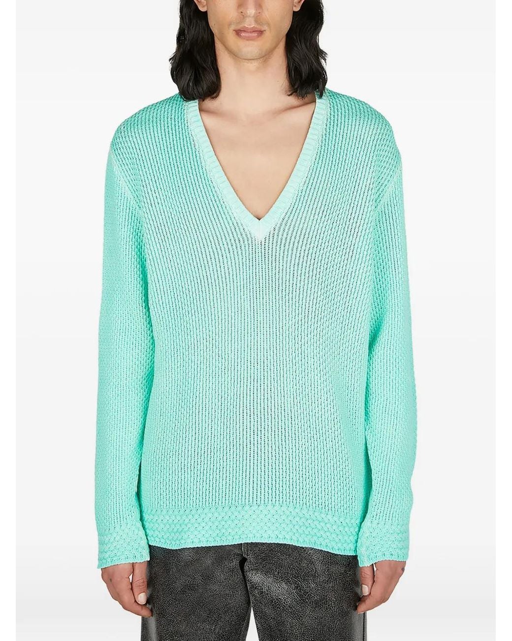 Jersey Con Cuello En V Guess de hombre de color Green