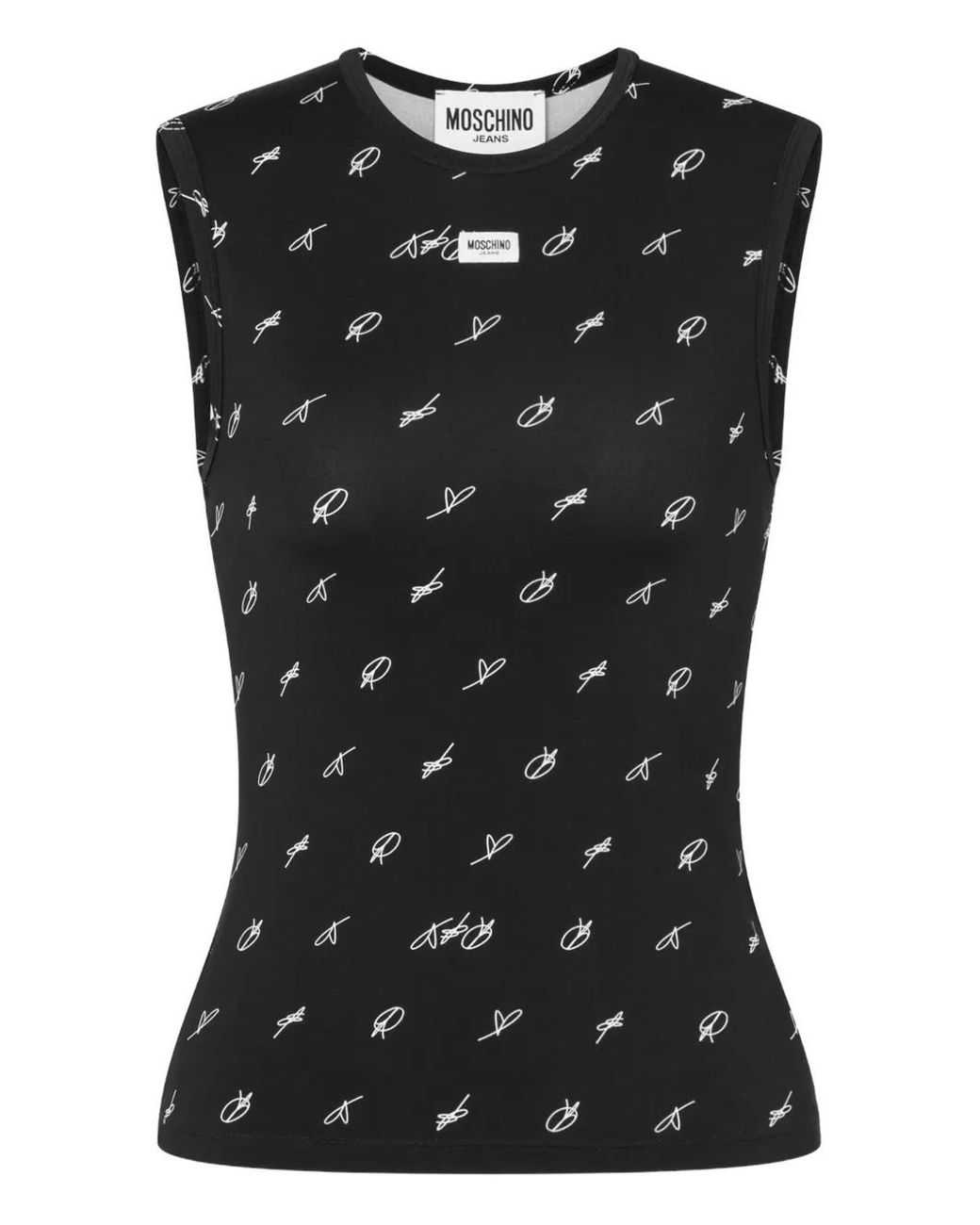 Moschino Black Sleeveless Tops