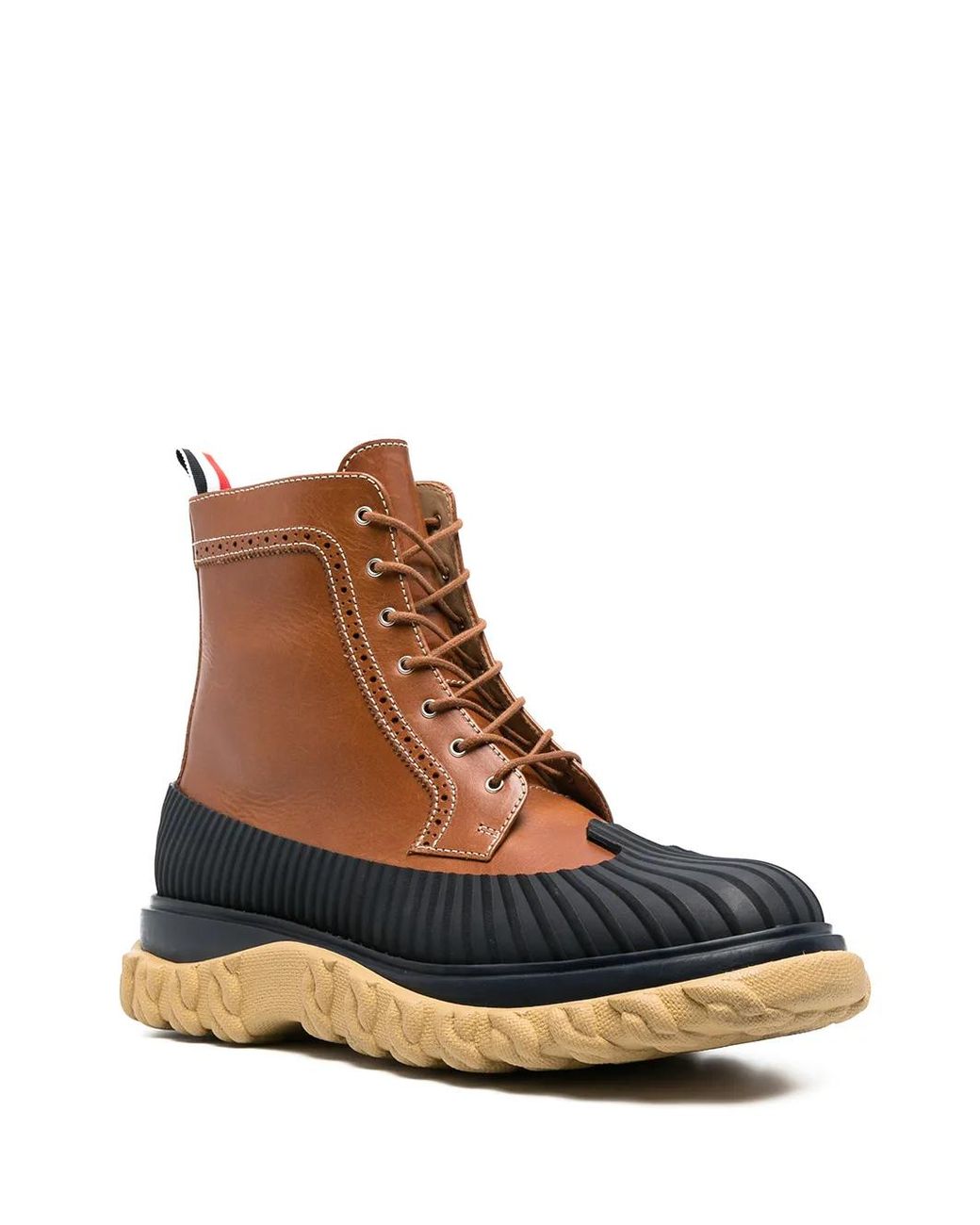 Thom Browne Brown Covered Outsole Wingtip Boots for men