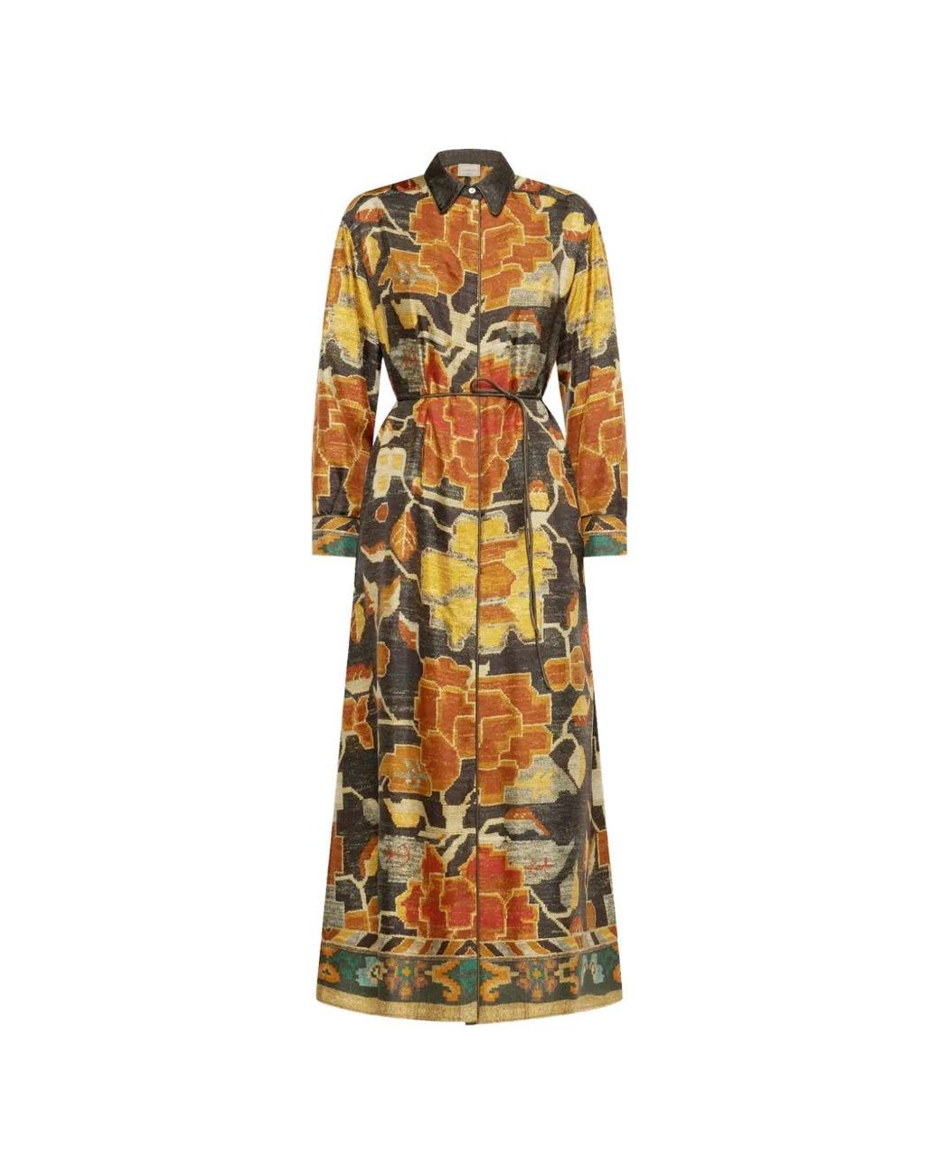 Pierre Louis Mascia Metallic Aloe Maxi Dress
