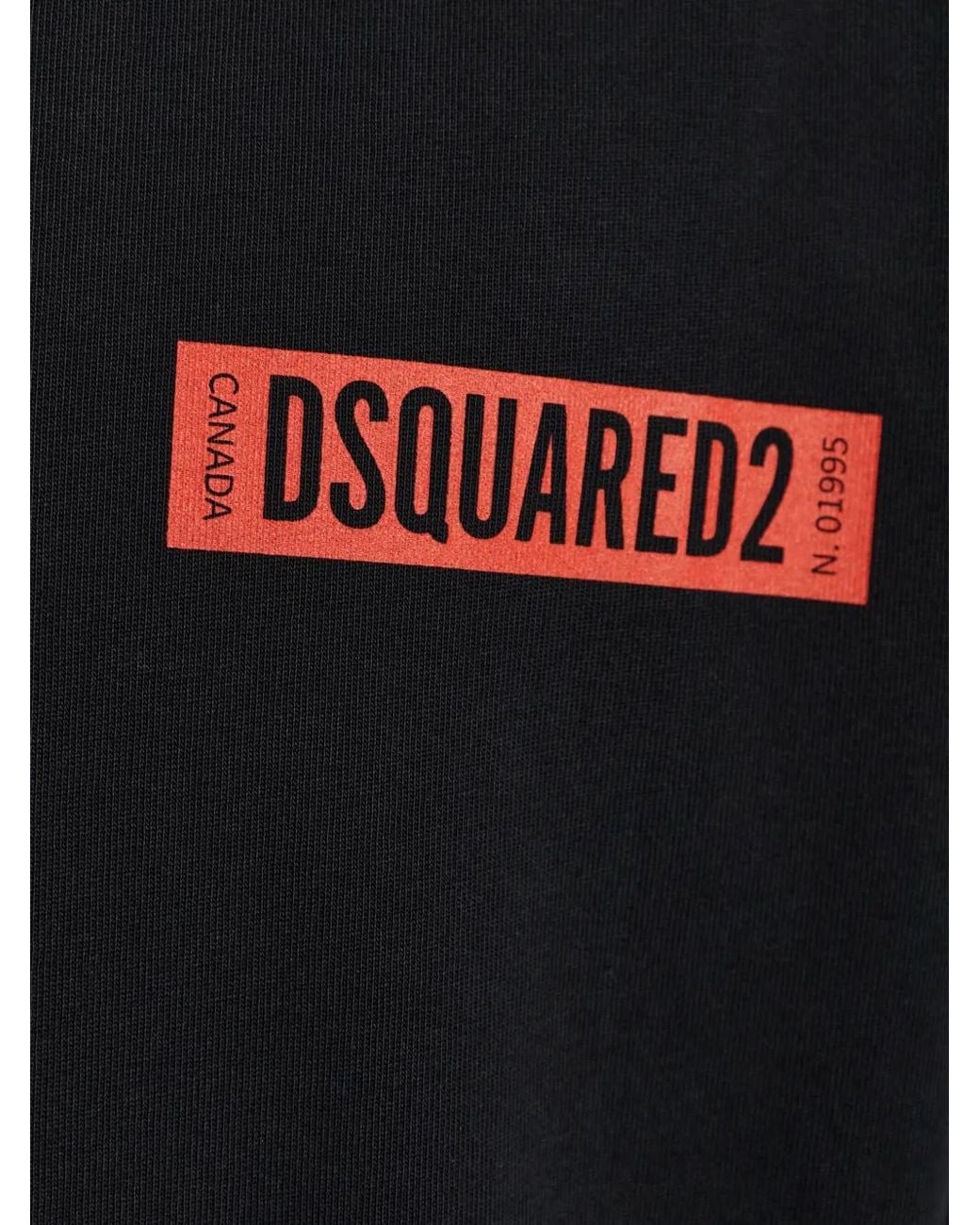 DSquared² Blue Logo-Print Ski-Pass T-Shirt for men