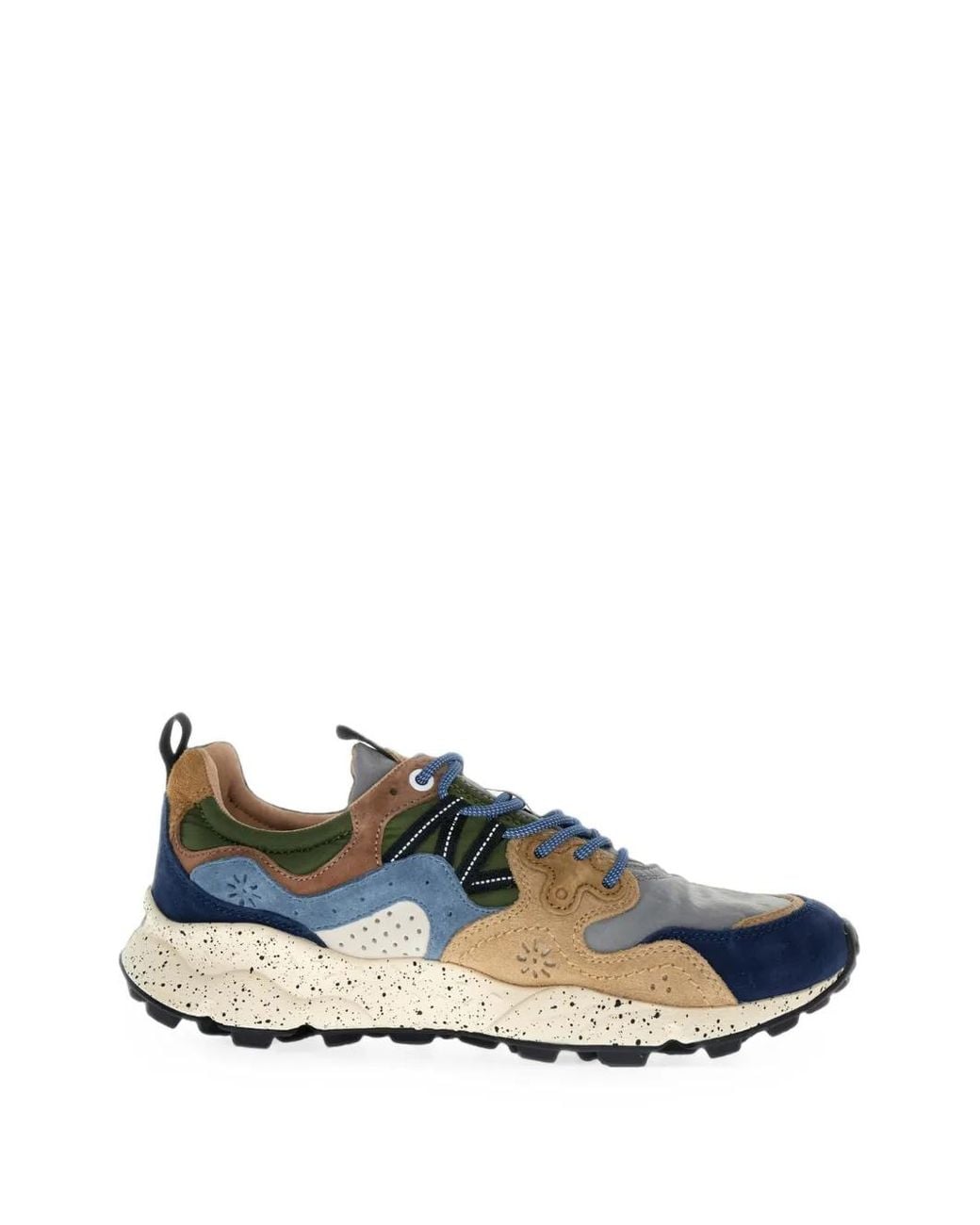 Flower Mountain Blue Yamano 3 Suede-Panelled Sneakers for men