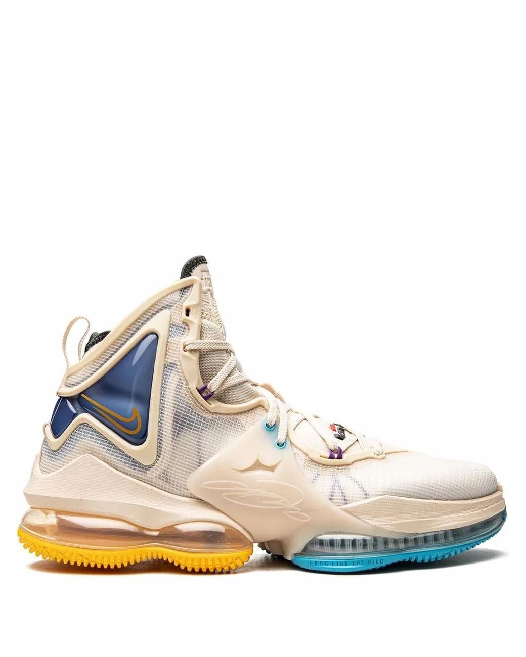 Nike White Lebron 19 "Minneapolis Lakers" Sneakers for men