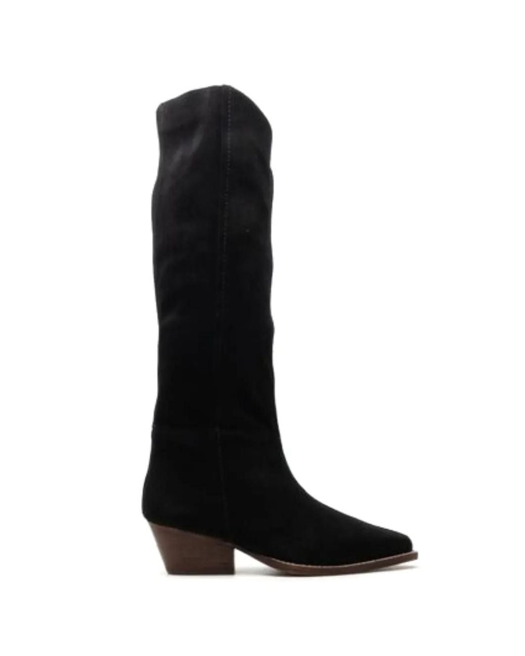 Free People Sway Suede Boots in Black | Lyst UK