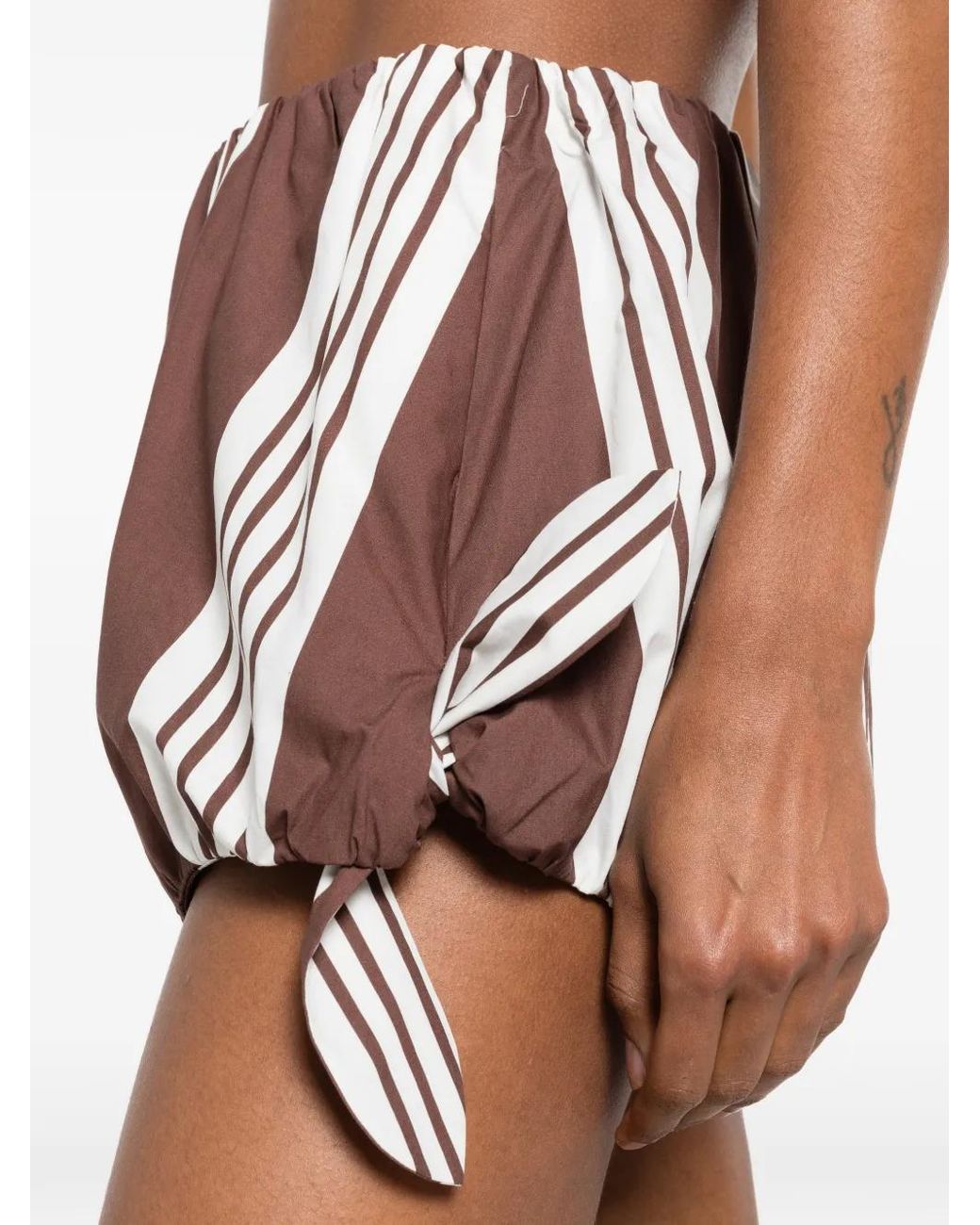 Posse White Rosie Striped Shorts