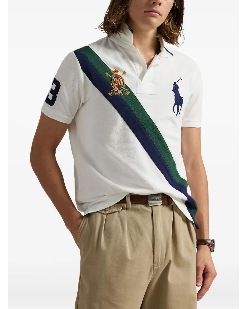 Polo Ralph Lauren Big Pony 20Th Anniversary Polo Shirt in White for Men ...