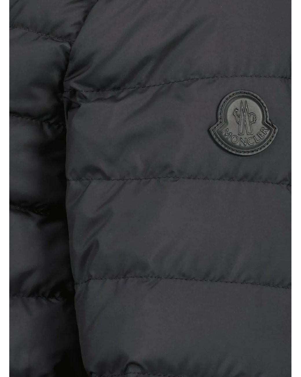 Moncler Black Juju Cotton & Linen-Trimmed Short Down Jacket