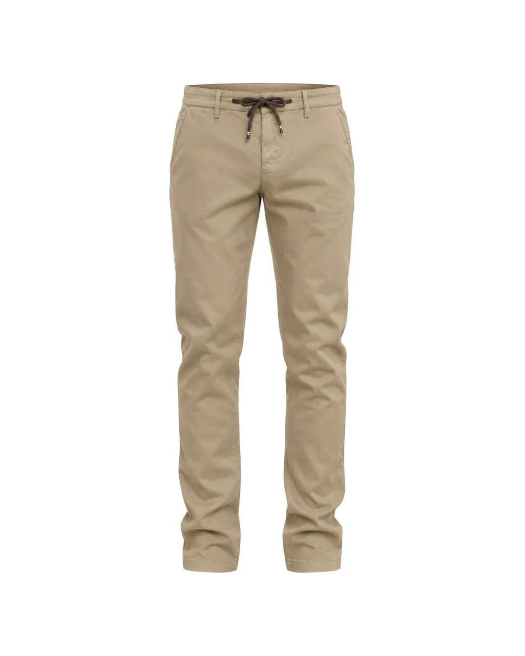 Mason's Natural Drawstring-Waistband Trousers for men