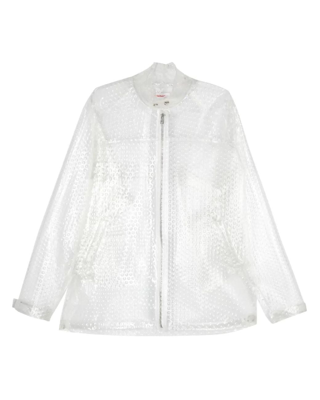 Walter Van Beirendonck White Transparent-Design Jacket for men
