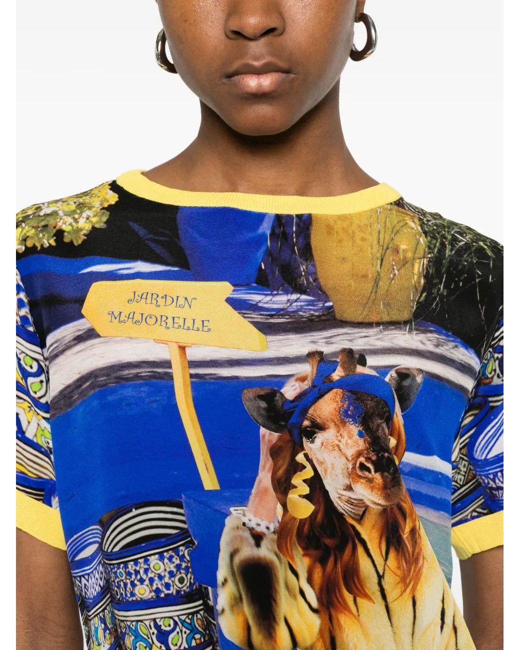 The Artistylist Blue Graphic-Print T-Shirt