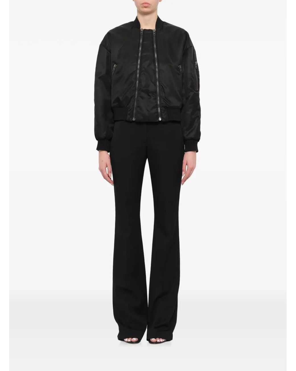 KENZO Black Logo-Patch Zip-Up Jacket