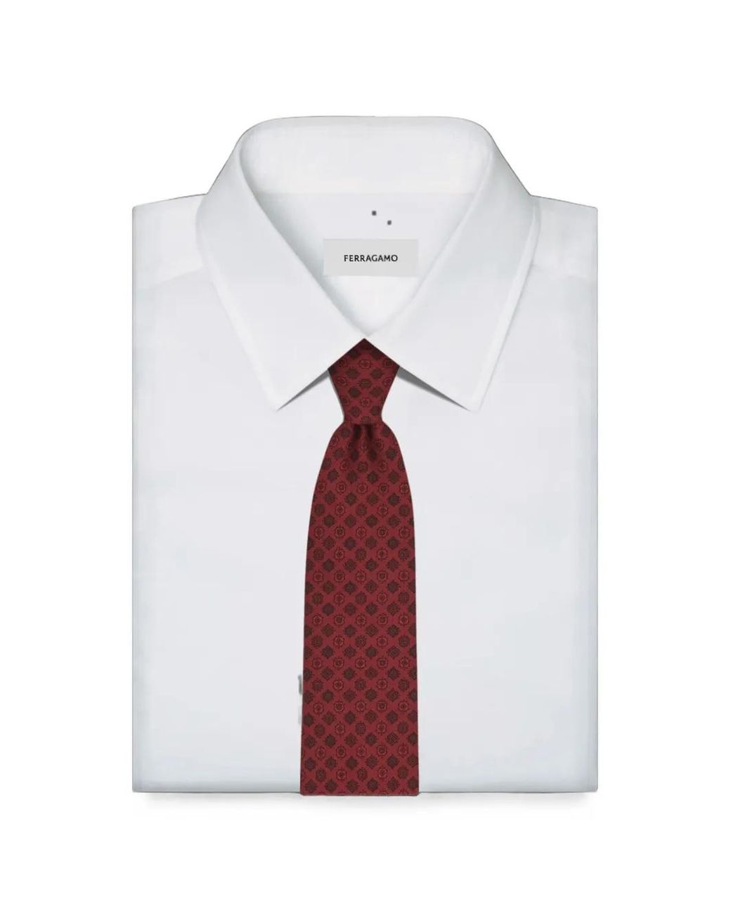 Ferragamo Purple Micro Pattern Silk Tie for men