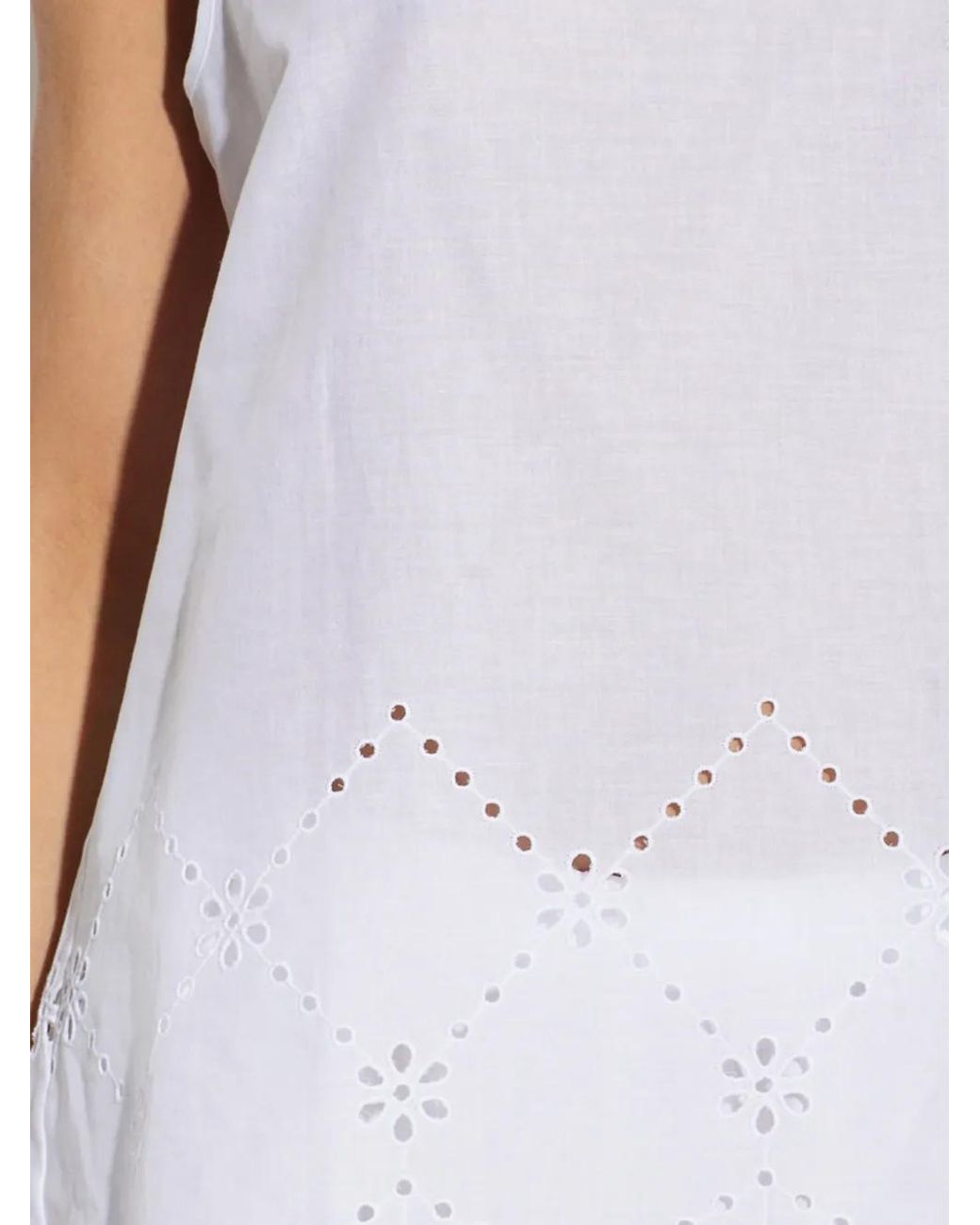 Hanro White Broderie-Anglaise Tank Top