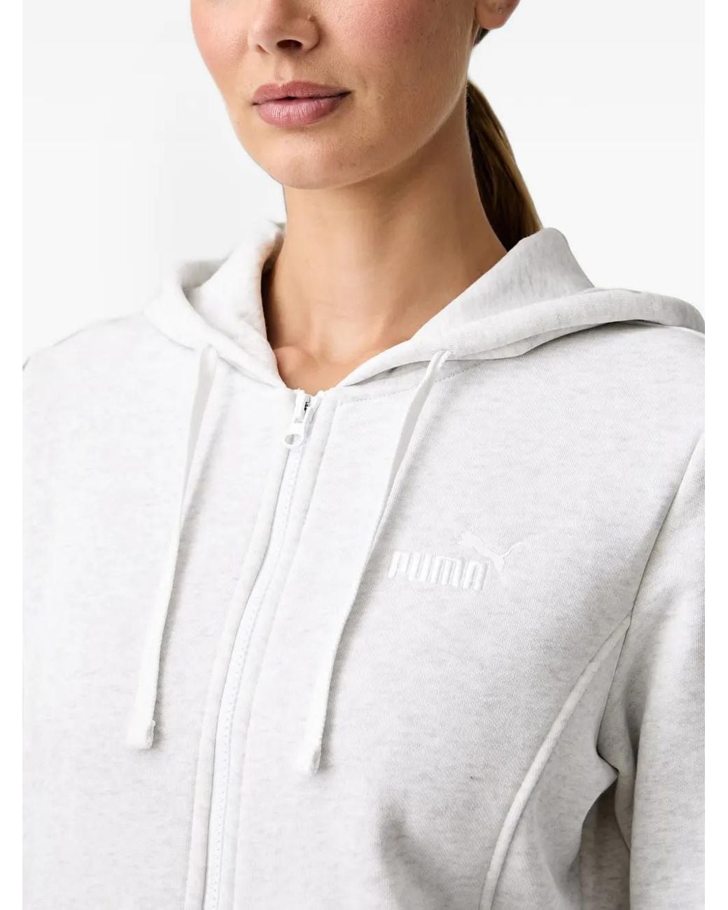 PUMA White Logo-Embroidered Tracksuit