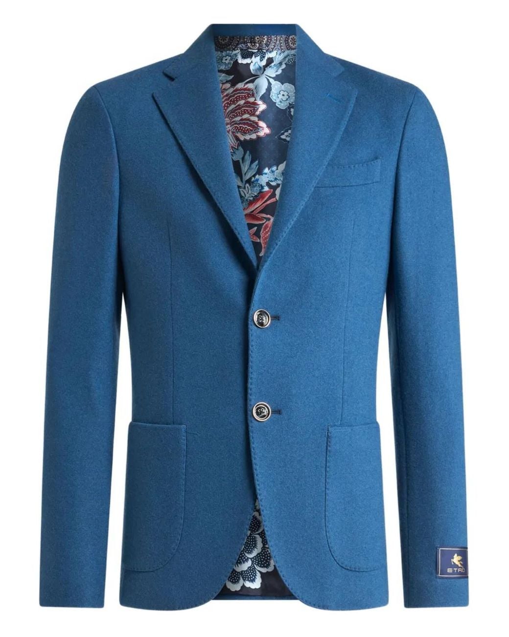 Etro Blue Single-Breasted Blazer for men