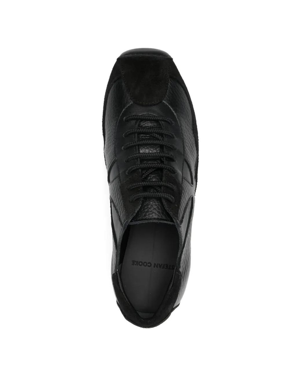 STEFAN COOKE Black Leather Sneakers