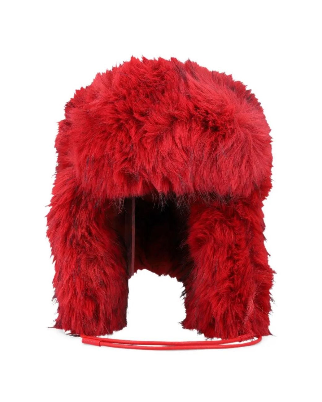 Goldbergh Red Cher Fluffy Faux-Fur Hat