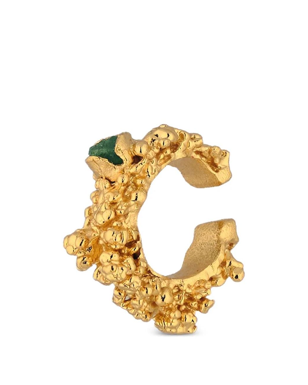 Ear Cuff Aura Emerald di FENOMENA in Metallic
