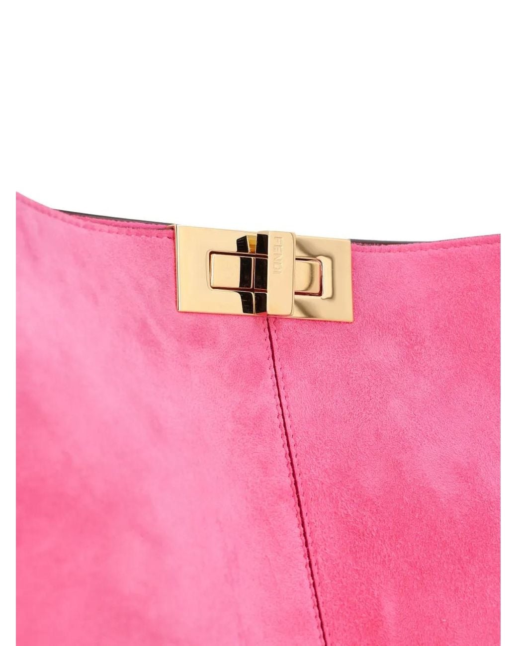 Fendi Pink Large Way Lock-Detail Tote Bag