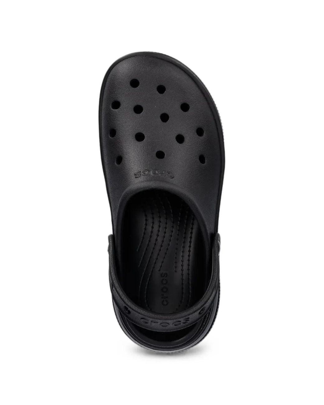 CROCSTM Black Perforated Platform Clogs