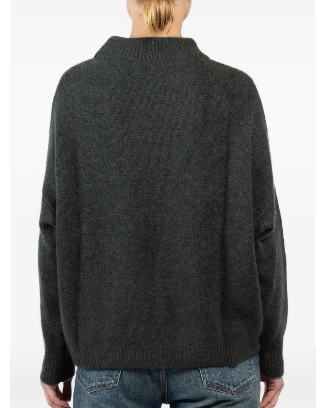 Dusan Black Funnel-Neck Sweater