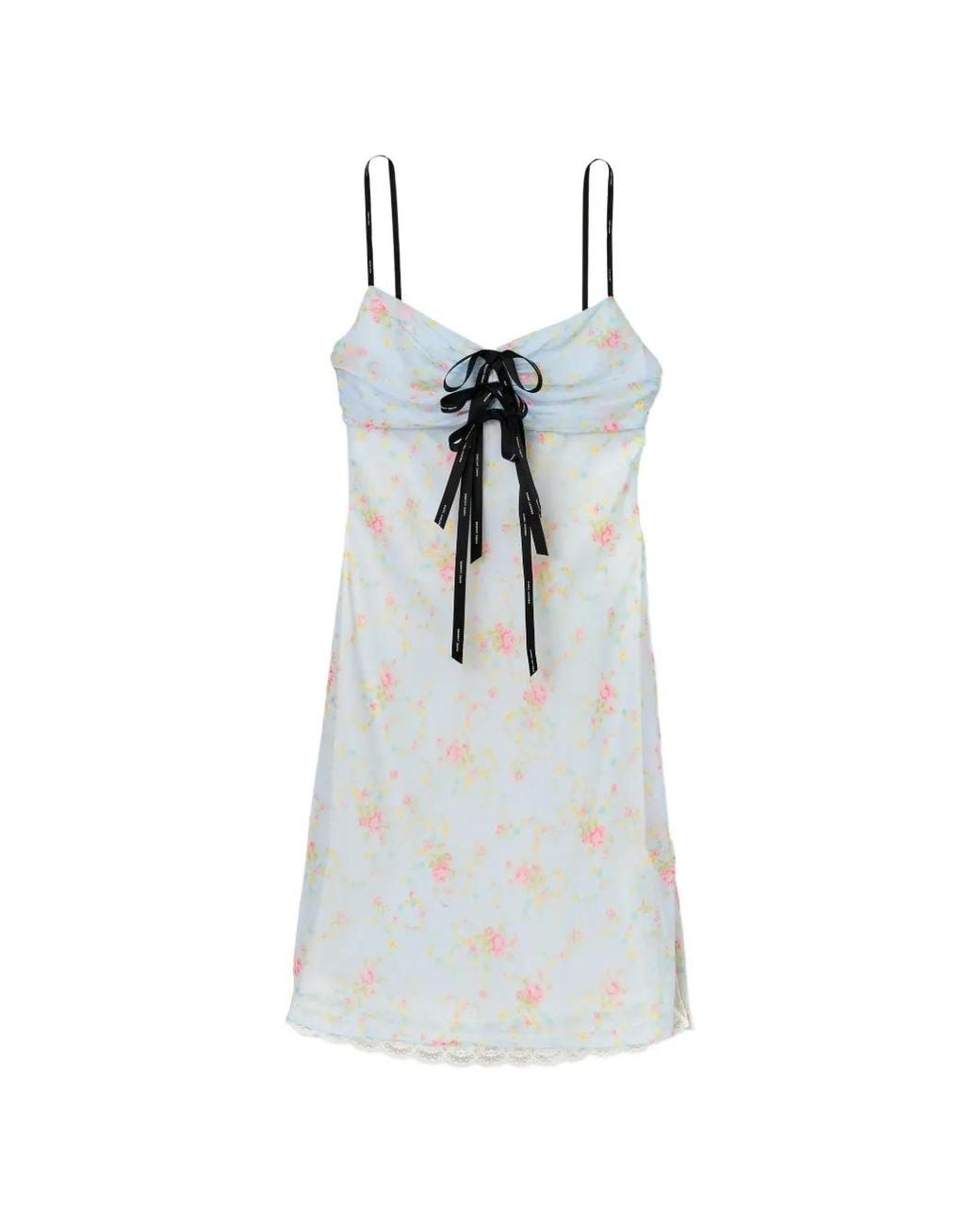 Marc Jacobs White Blurred Floral Slip Dress